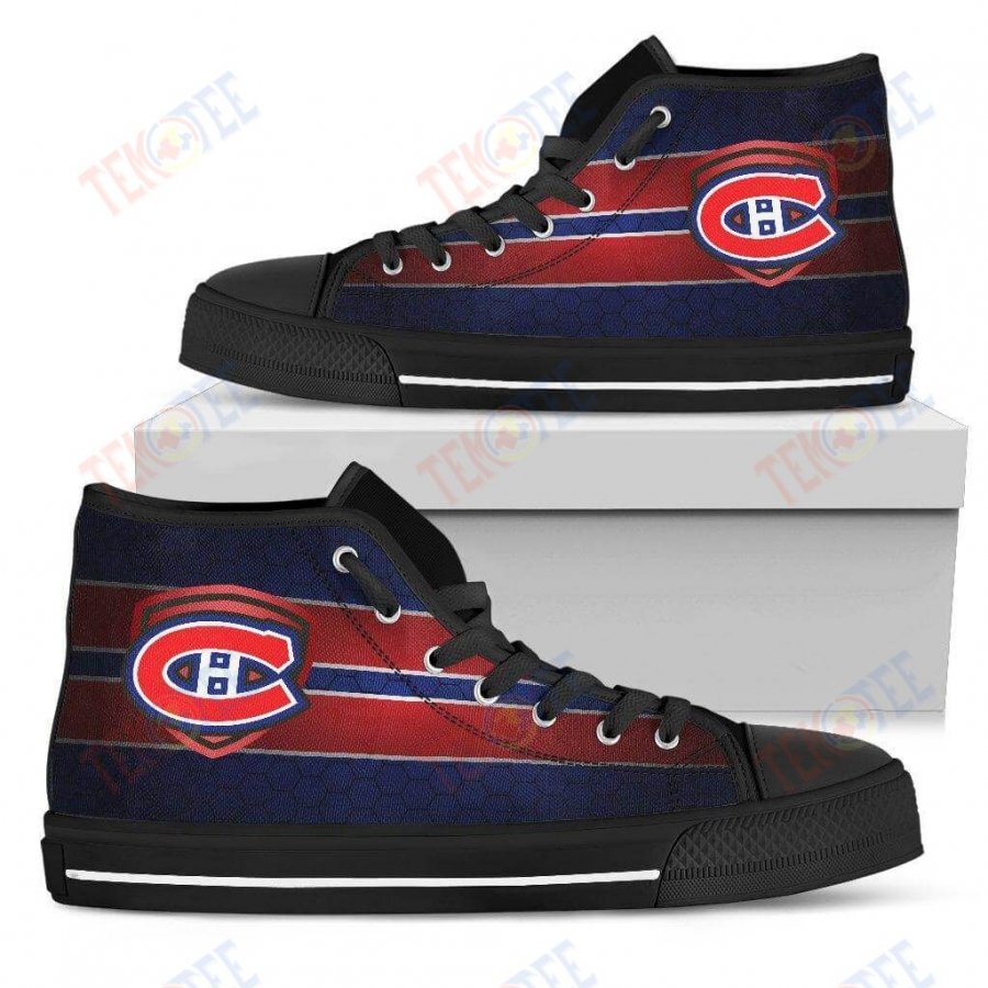 Mens Womens Montreal Canadiens High Top Shoes The Shield Shoes TMT392