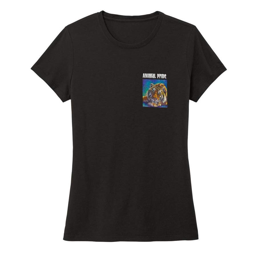 Animal Pride Tiger Left Chest – Women’s Tri-Blend T-Shirt