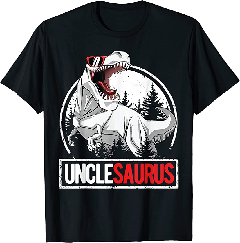 UncleSaurus Trex Dinosaur Funny Uncle Saurus Family Matching T-Shirt