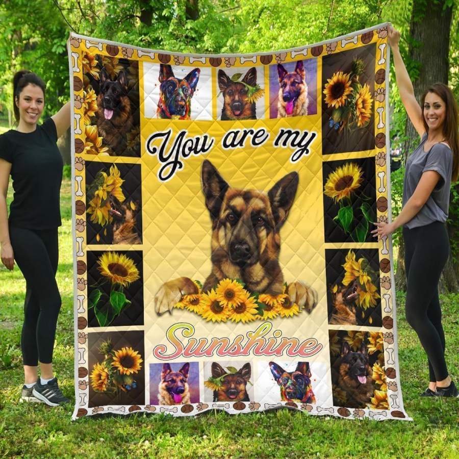 You Are My Sunshine German Shepherd Blanket Dog Lover AA10