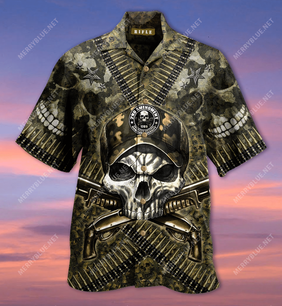 2nd Amendment America’s Original Homeland Security Skull Hawaiian Shirt