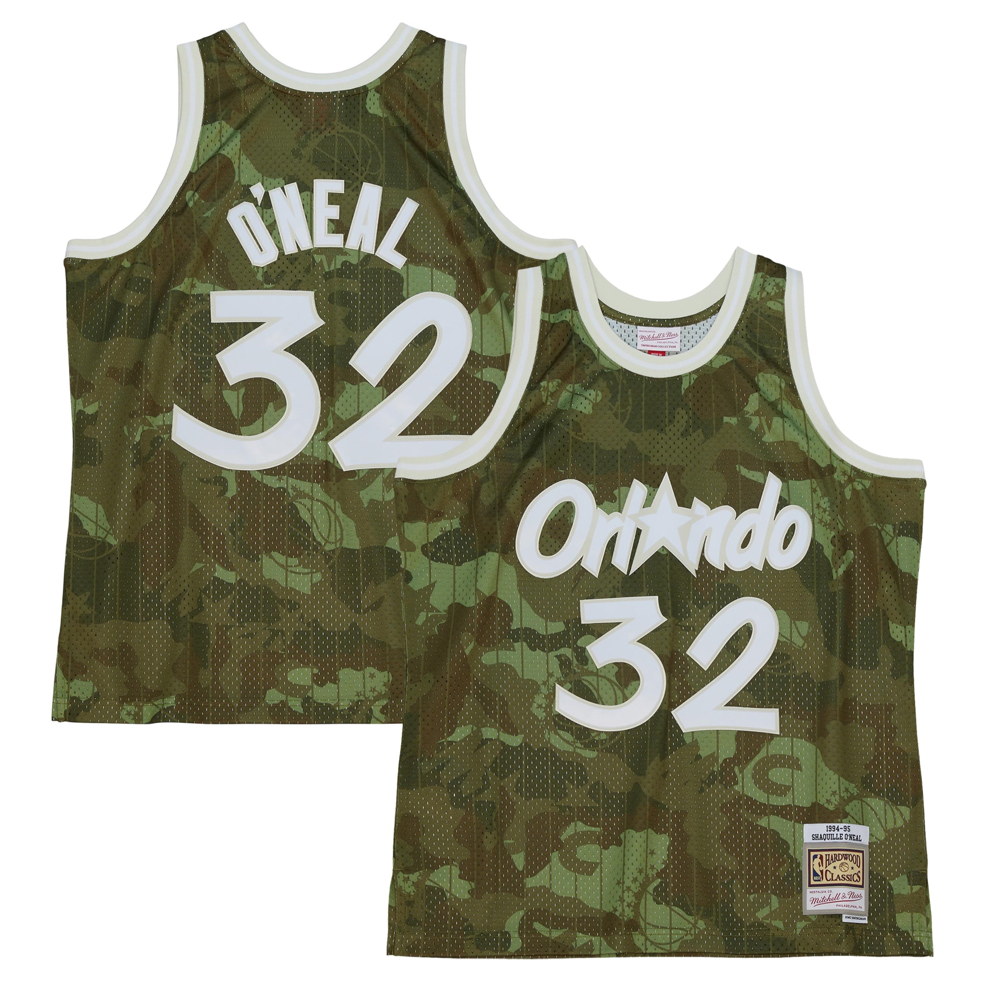 Shaquille O'Neal Orlando Magic Mitchell & Ness Hardwood Classics 1994/95 Ghost Green Swingman Jersey – Camo