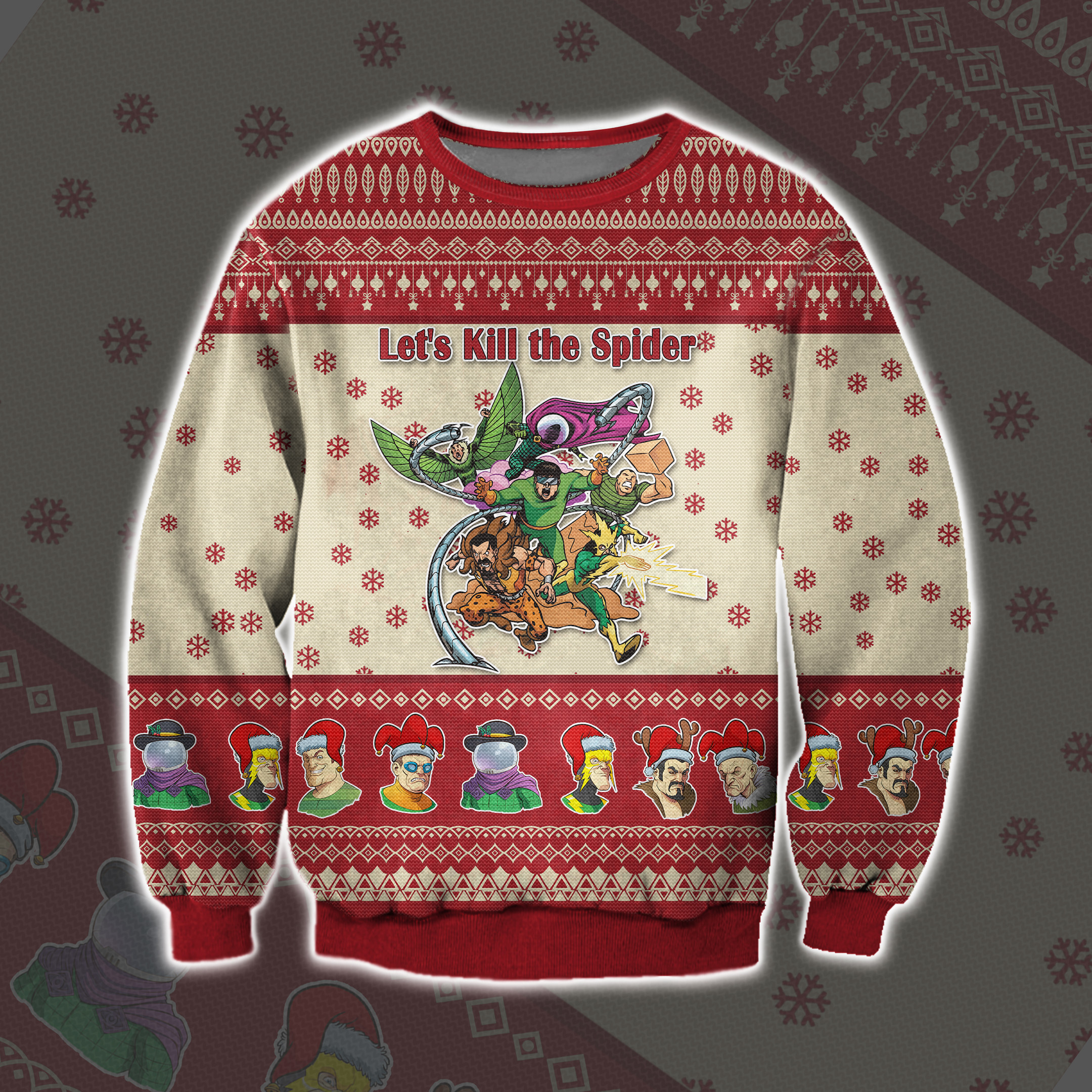 Sinister Six Let’S Kill The Spiders Ugly Christmas Sweater