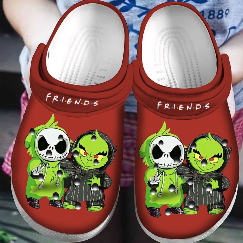 Friends Grinch And Jack Skellington Classic Clogs Shoes