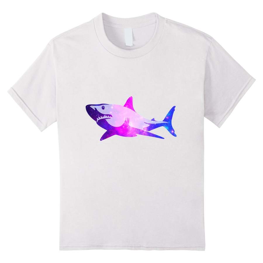 Colorful Shark Fish Space Cosmic Graphic Gift T-Shirt