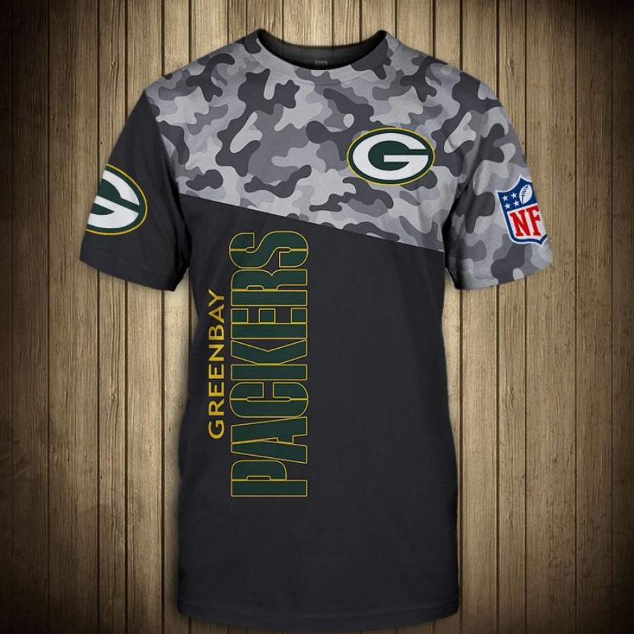 Green Bay Packers Military T T-Shirt 3D All Over Print 3D Short Sleeve