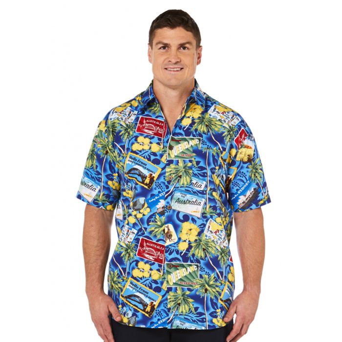 Postcard Blue Amazing Design Hawaii Shirt Ha110611