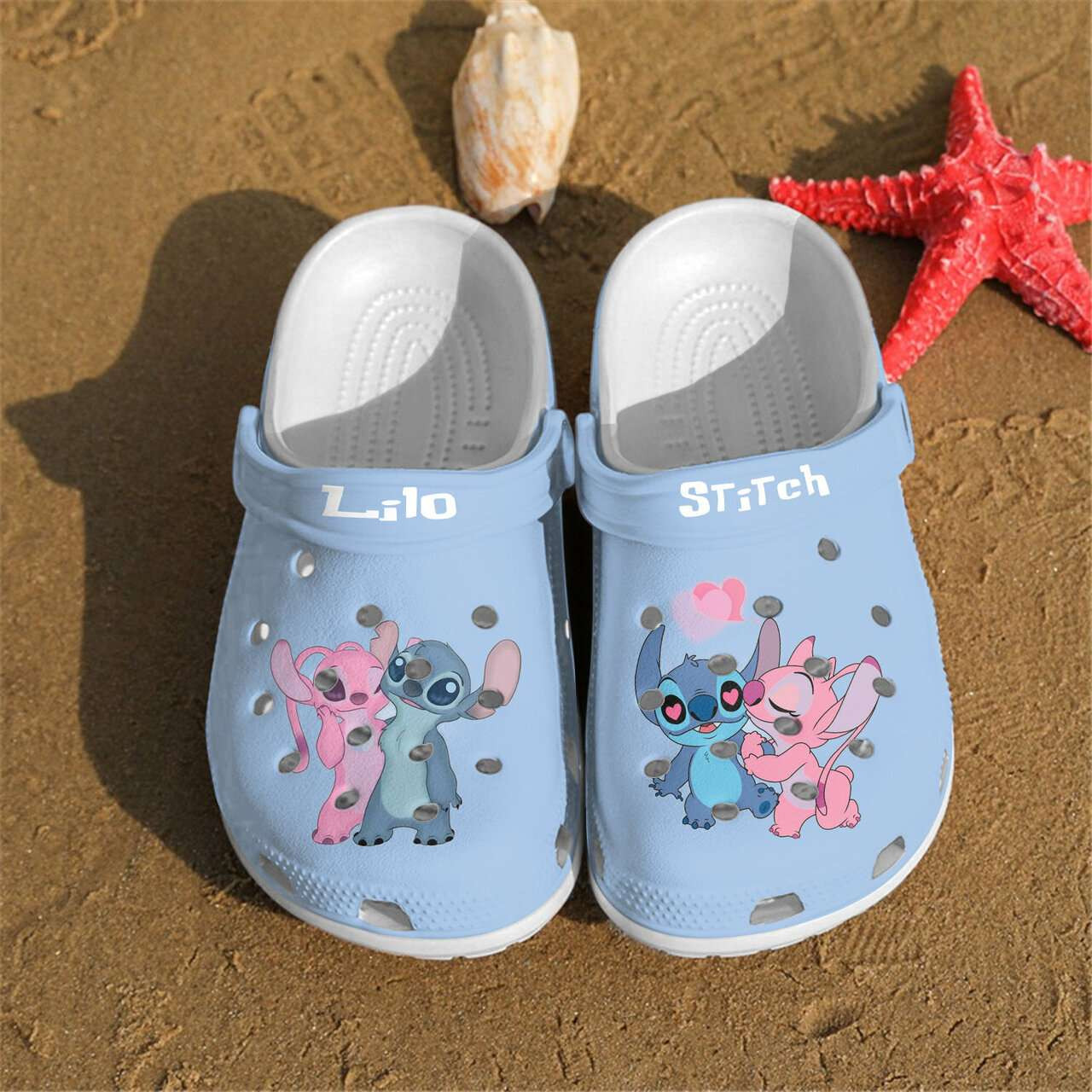 Lilo Stitch Angel And Stitch Couple Crocs Crocband Clogs ...