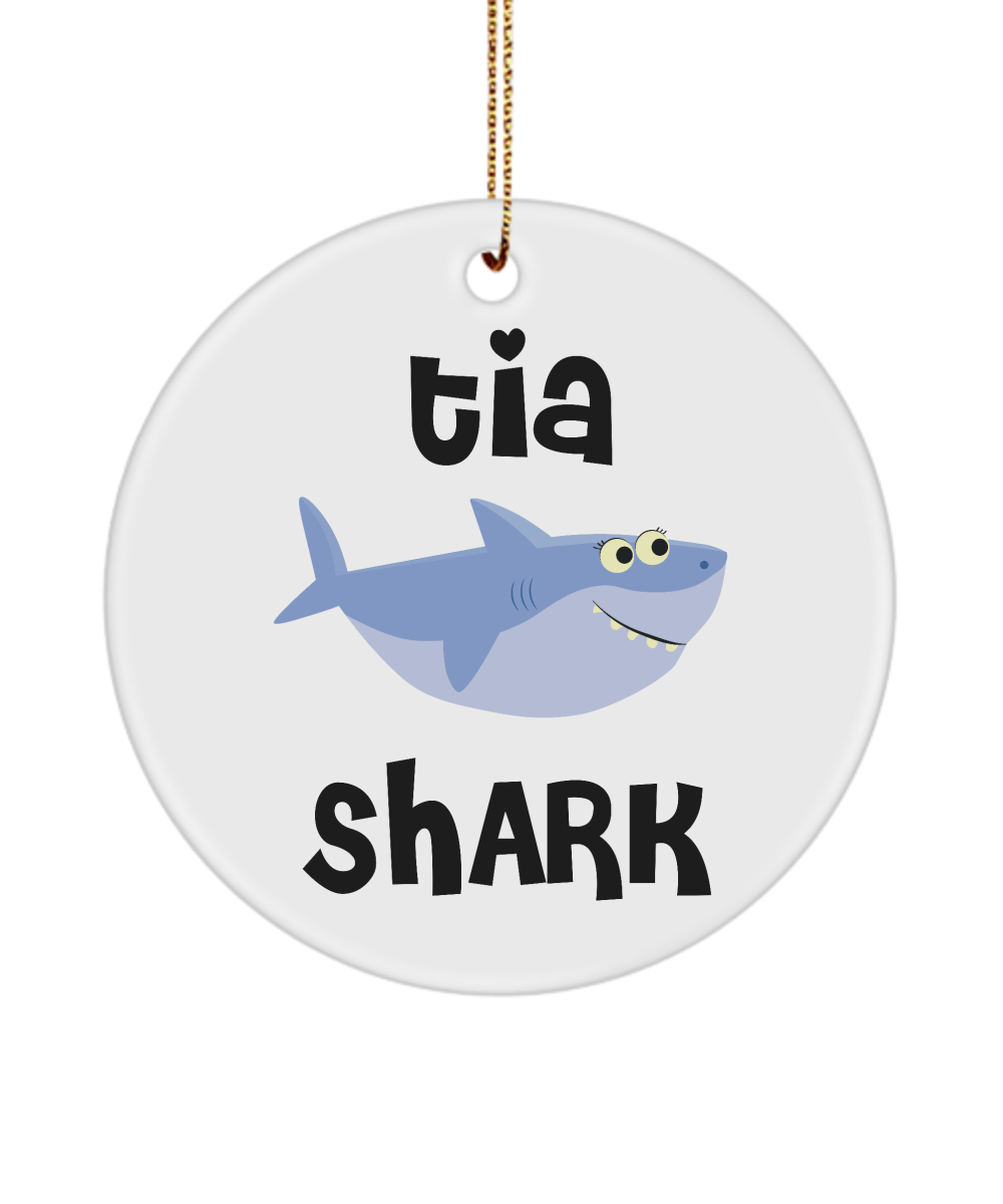 Tia Shark Ceramic Christmas Tree Ornament Tia Present