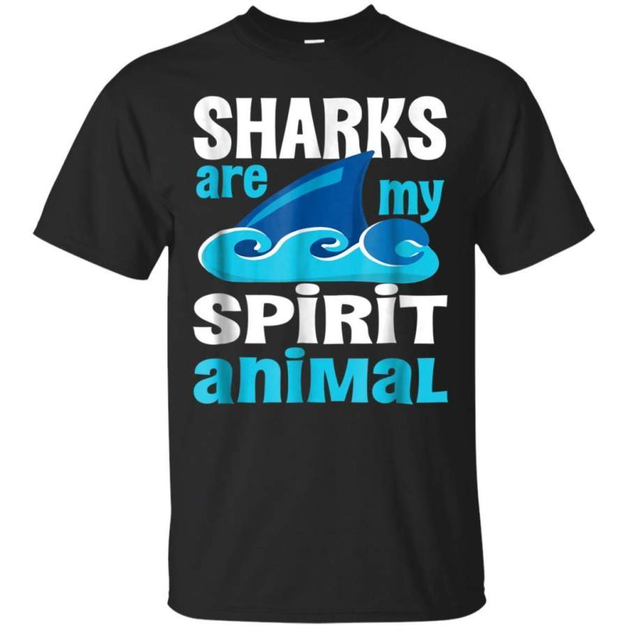 AGR Funny Shark Lover Gift Sharks Are My Spirit Animal Tshirt Jaq T-shirt