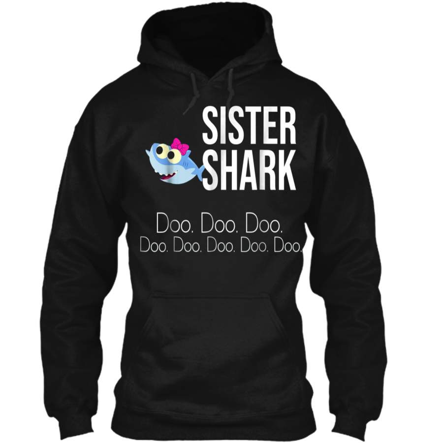 "Sister Shark" Baby Mommy Daddy Matching Family  Pullover Hoodie 8 oz