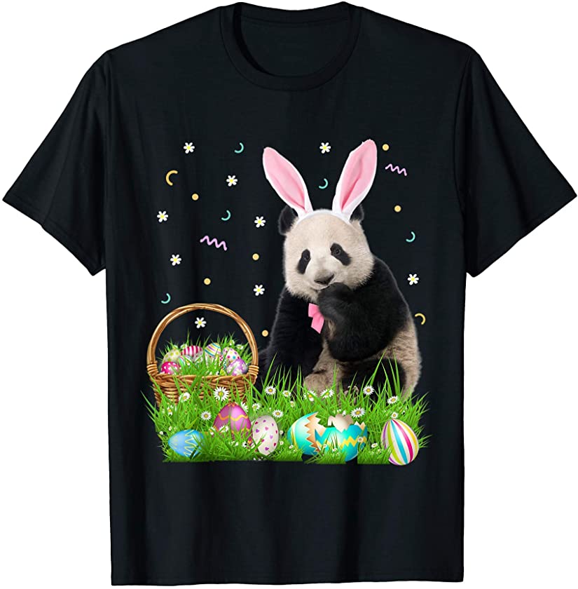 Cute Panda Easter Day Bunny Eggs Easter Costume Gift Mens T-Shirt