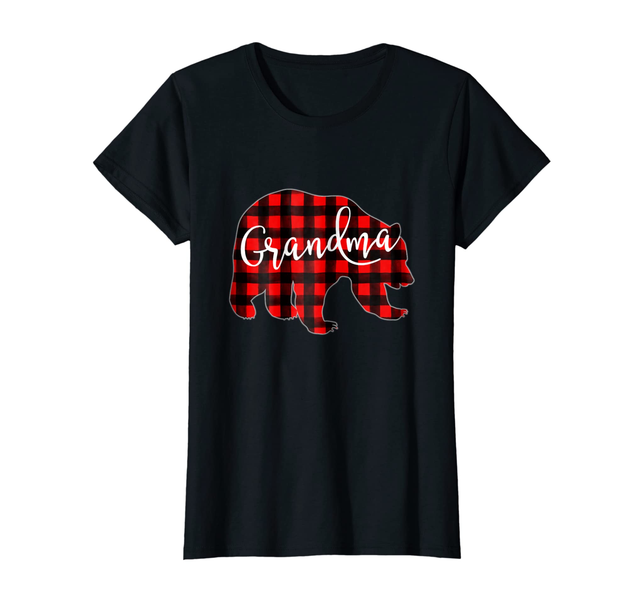 Womens Red Plaid Grandma Bear Shirt Matching Pajama Family Buffalo