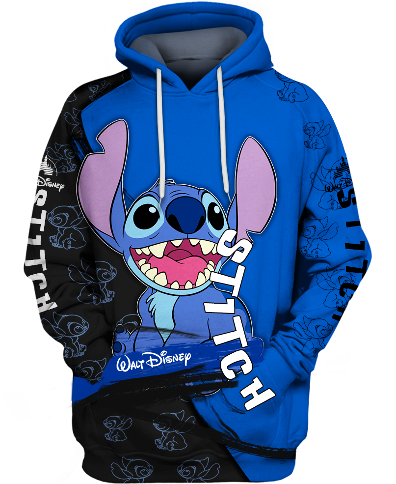 Black & Blue Stitch Hoodie