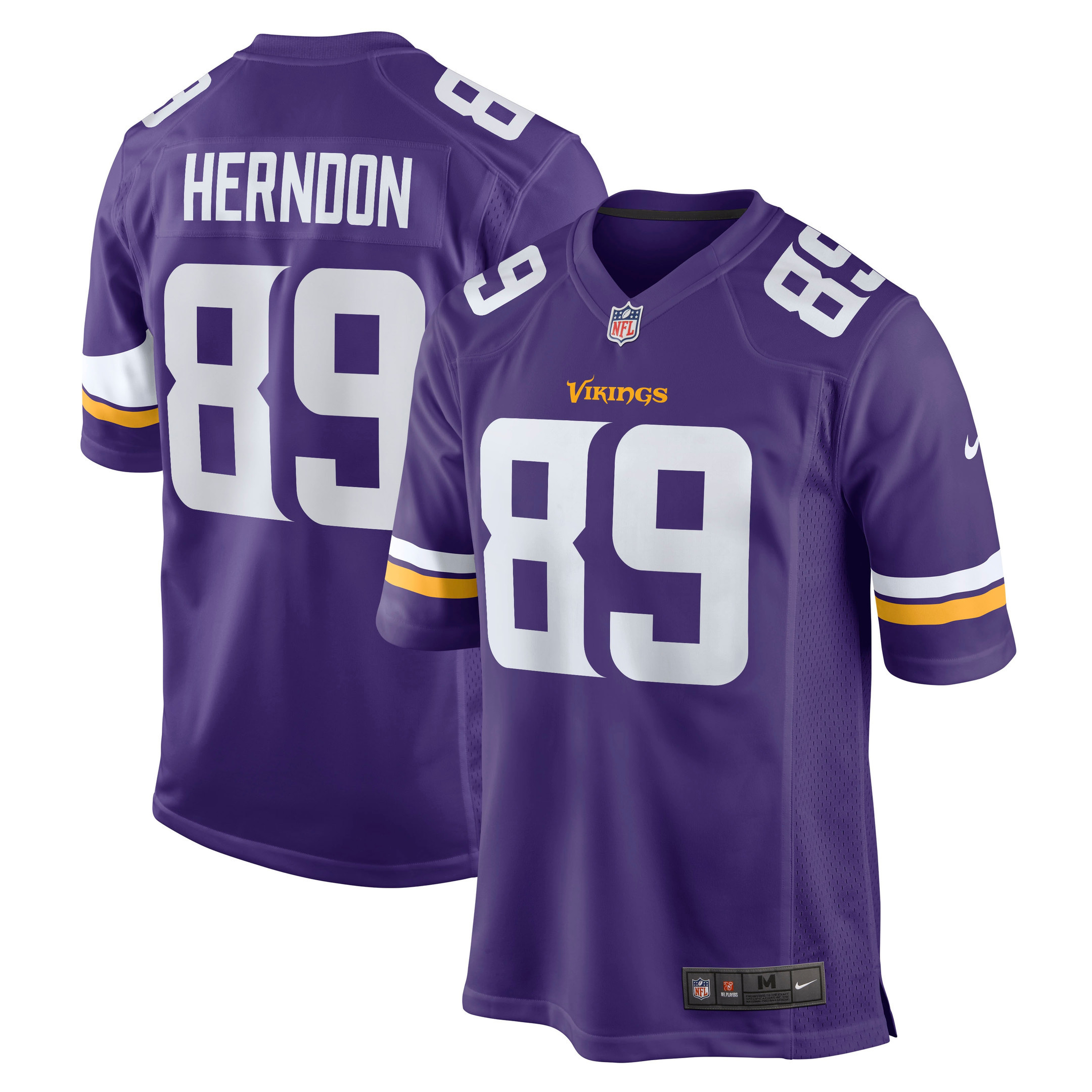 Chris Herndon Minnesota Vikings Game Jersey – Purple NFL