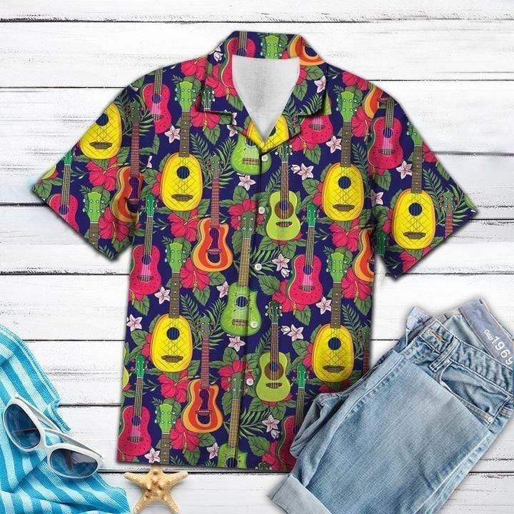 Check Out This Awesome Ukulele Tropical Fruit Hawaii Aloha Shirts H Ha51275