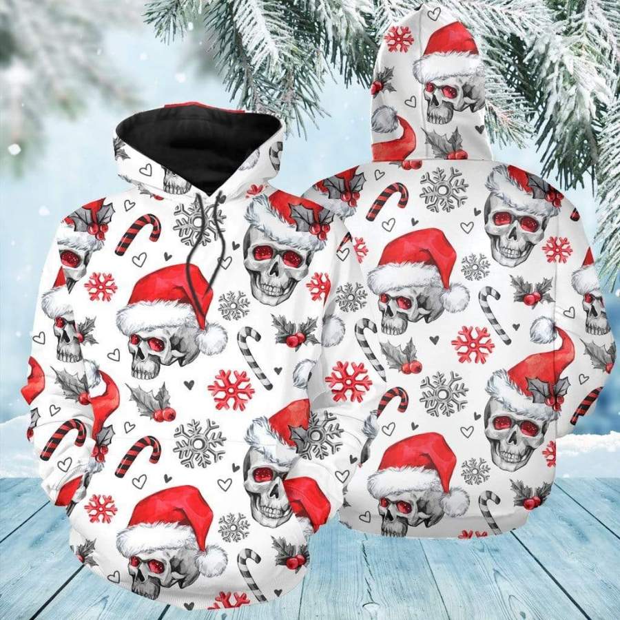 Christmas Skulls Hoodie 3D All Over Print #HL