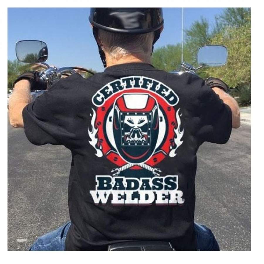 New Fashion Welding Badass Welder Mens Black T-Shirt