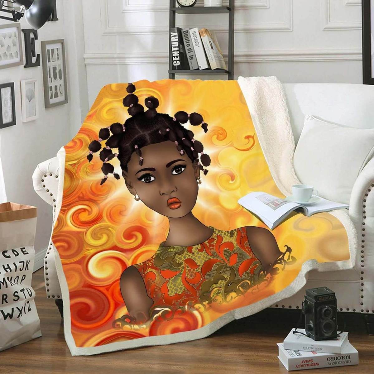 Melanin Dreadlocks Baby Natural Beauty Dreadlocks Kid Fleece Blanket – Blanket, Fleece Child, Blanket Sofa Bed