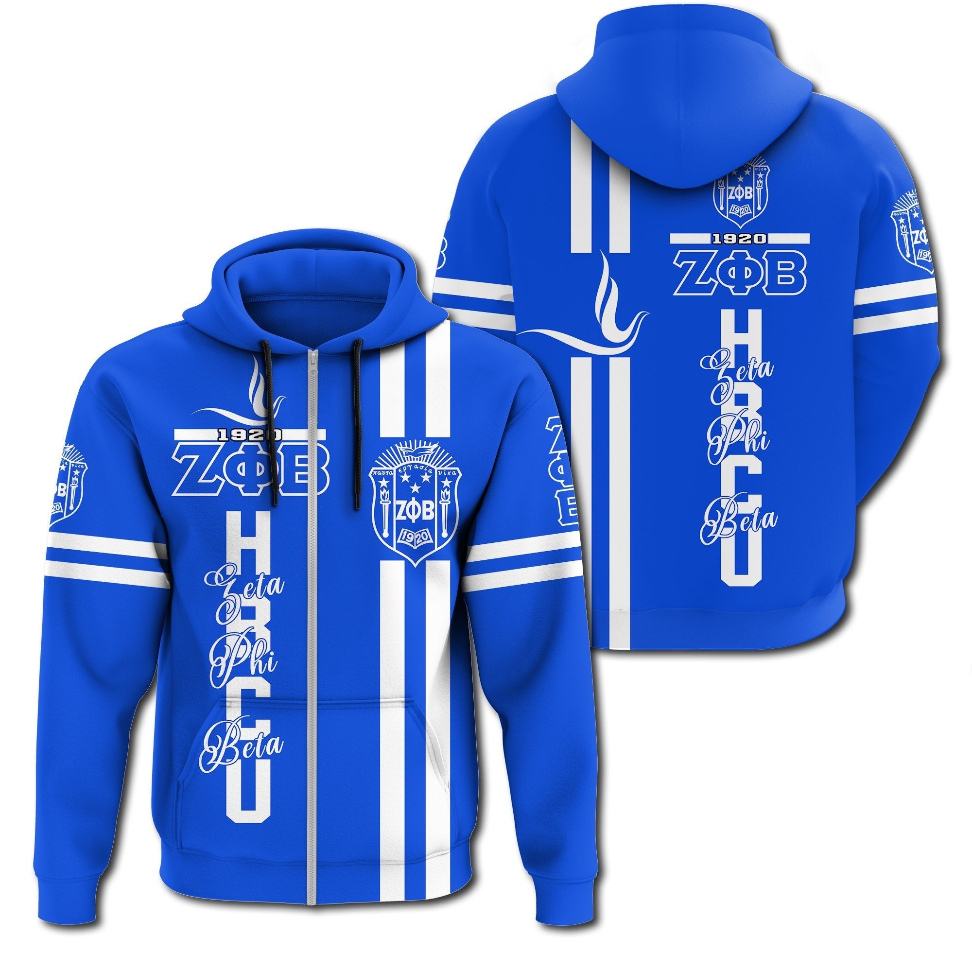 Sorority Hoodie – Hbcu Zeta Phi Beta Dove Zip Hoodie