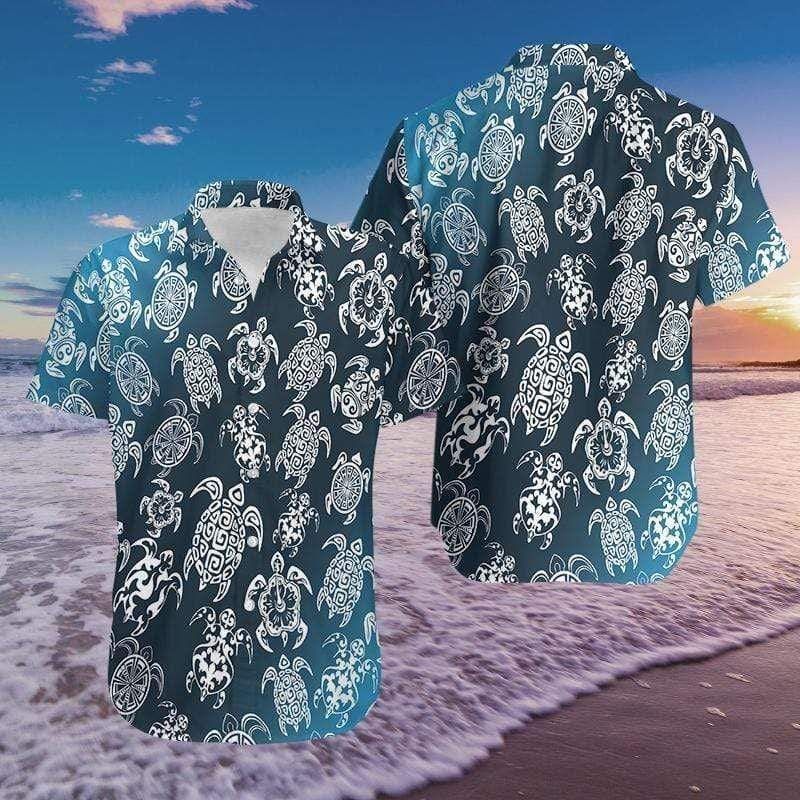 Discover Cool Blue Sea Turtle Honu Hawaii Aloha Shirts Dh Ha27802