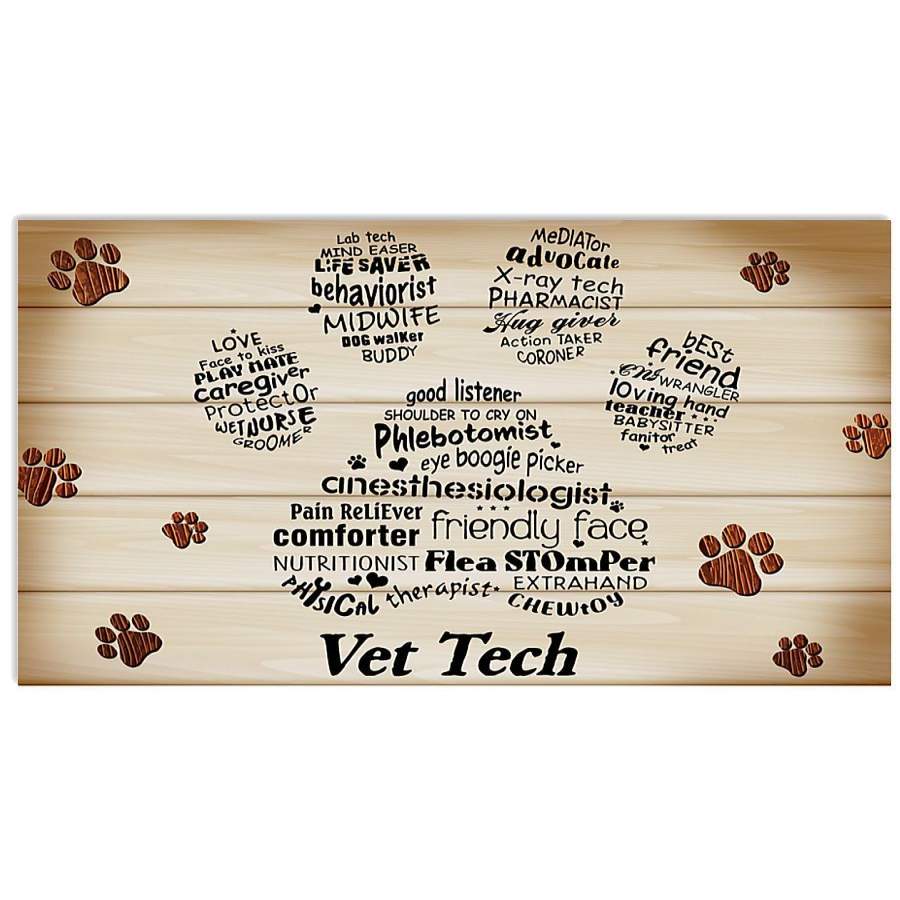 Veterinary Technician Vet Tech Custom Design For Animal Lovers Horizontal Poster