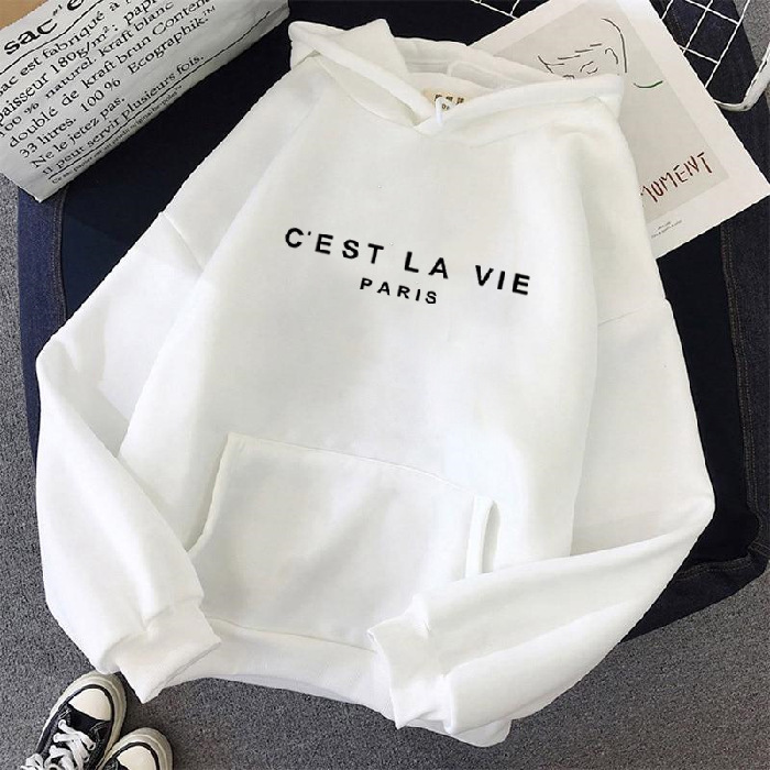 Sweatshirt Autumn Winter Women Hoodies Letter Printed Streetwear Pullovers Long Sleeve Harajuku Hooded Sweater Sudadera Mujer alx