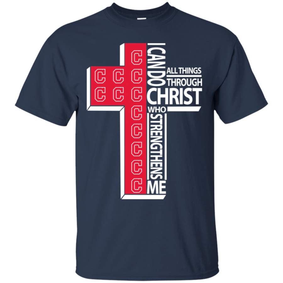 Gorgeous I Can Do All Things Through Christ Cleveland Indians T Shirts