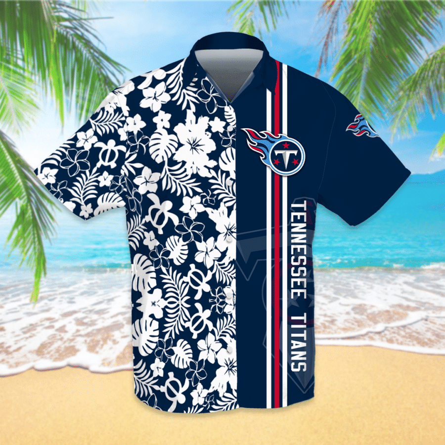 Tennessee Titans Football Team All Over Print 3D Hawaiian Shirt-Blue