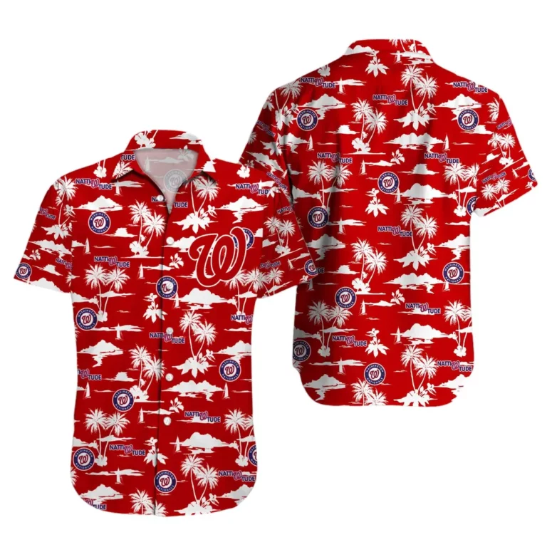 Washington Nationals Dc Sunset Paradise Hawaiian Shirt