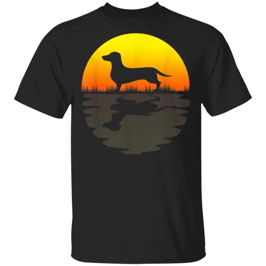 dachshund shirt retro sunset 70s vintage dachshund TShirt