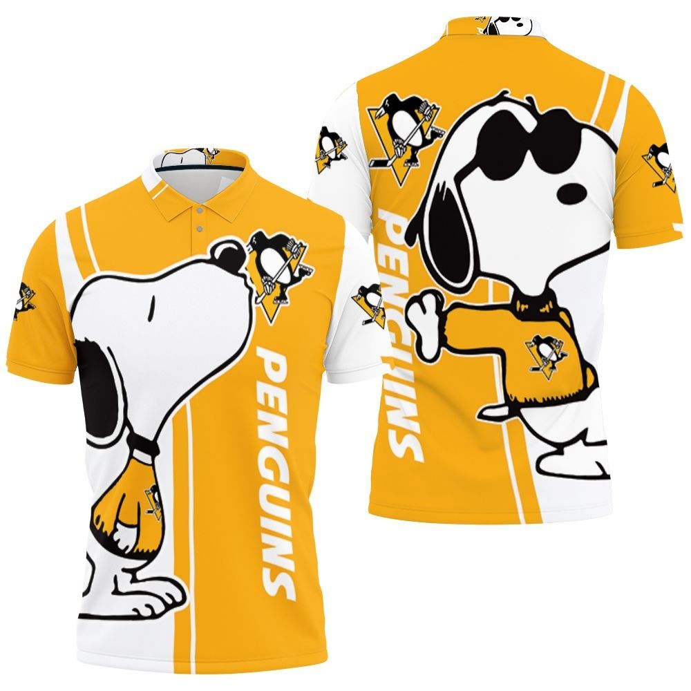 Pittsburgh Penguins Snoopy Lover 3D Printed Polo Shirt