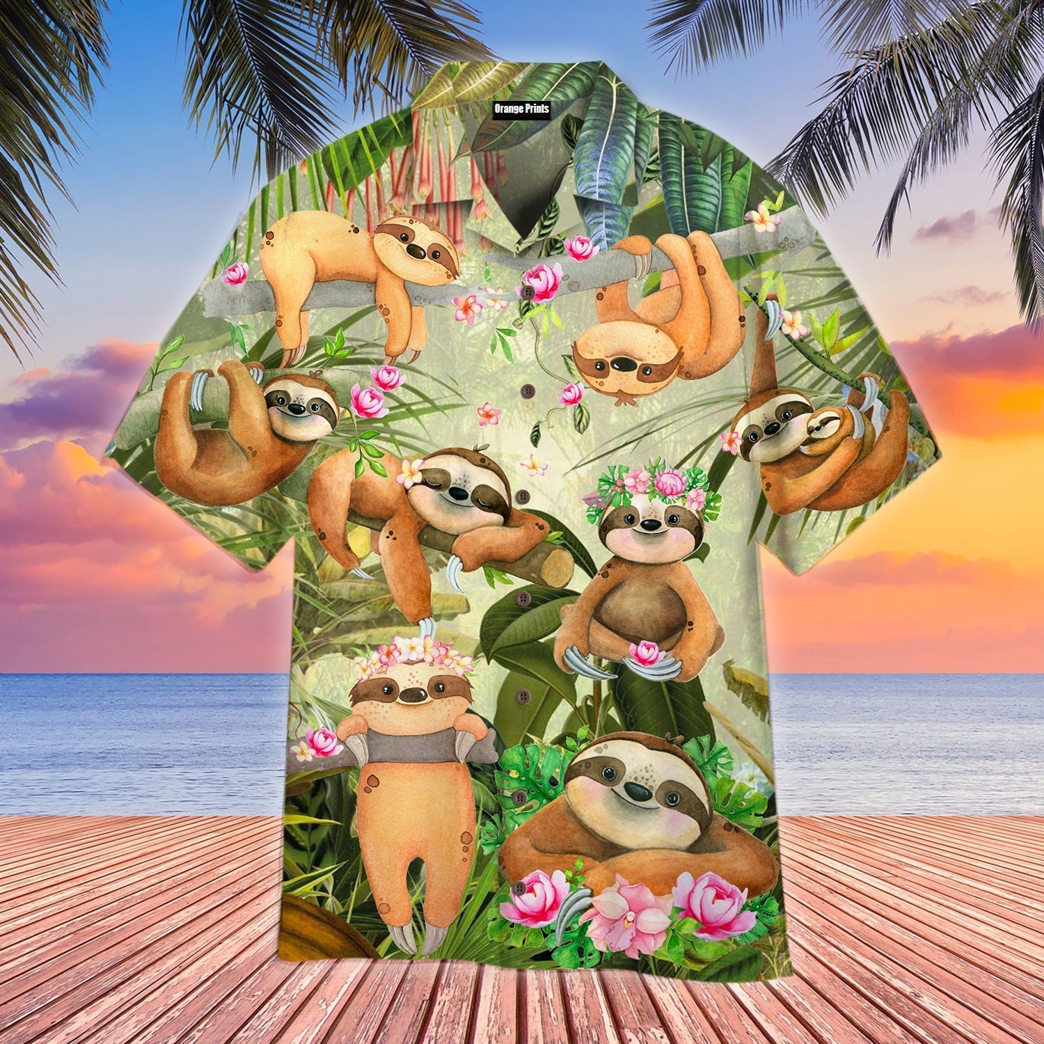 Sloth Just Chilling Aloha Hawaii Shirts For Men Women Ha102749