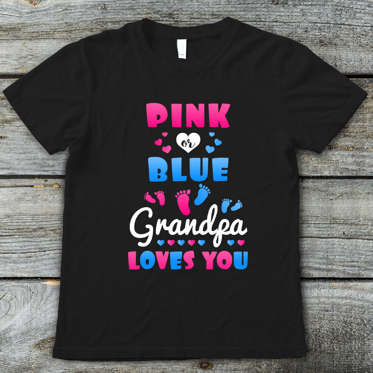 Mens Gender Reveal Shirt For Grandpa : Grandparent Love You Shirt