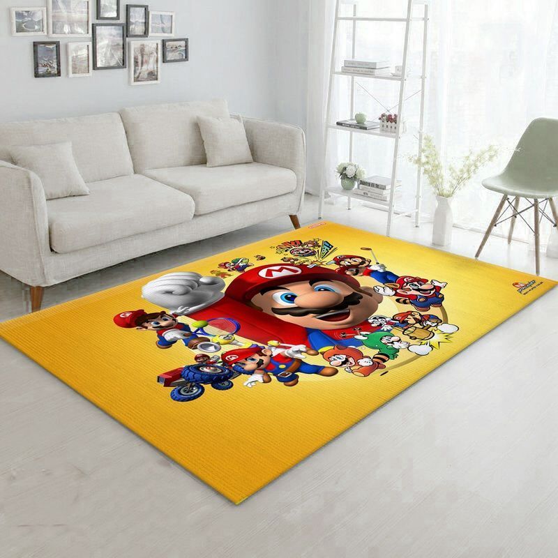 Super Mario 2 Area Rug Living Room And Bed Room Rug Gift Us Decor