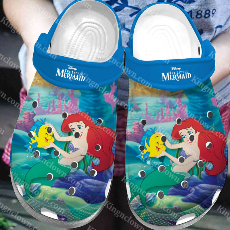 The Little Mermaid Crocs Crocband Clogs, Comfy Footwear Pk009