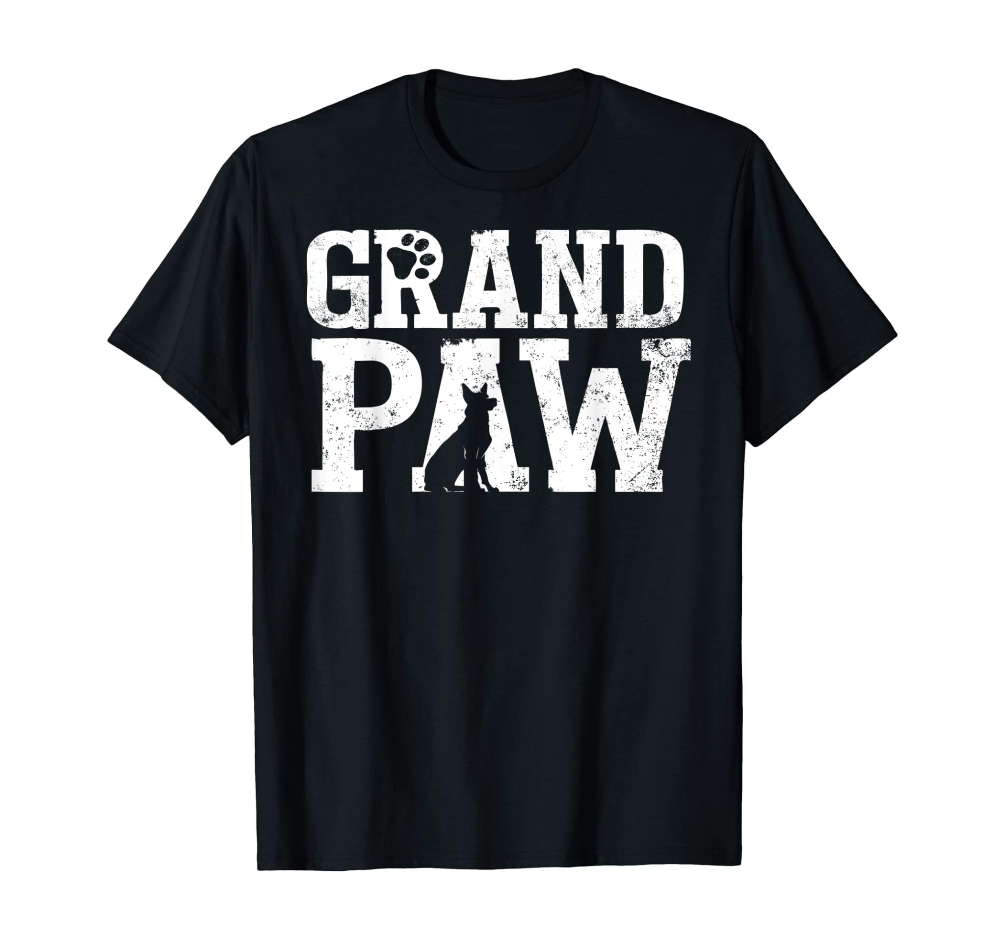 German Shepherd Grand Paw Grandpaw T Shirt Dog Lover Grandpa