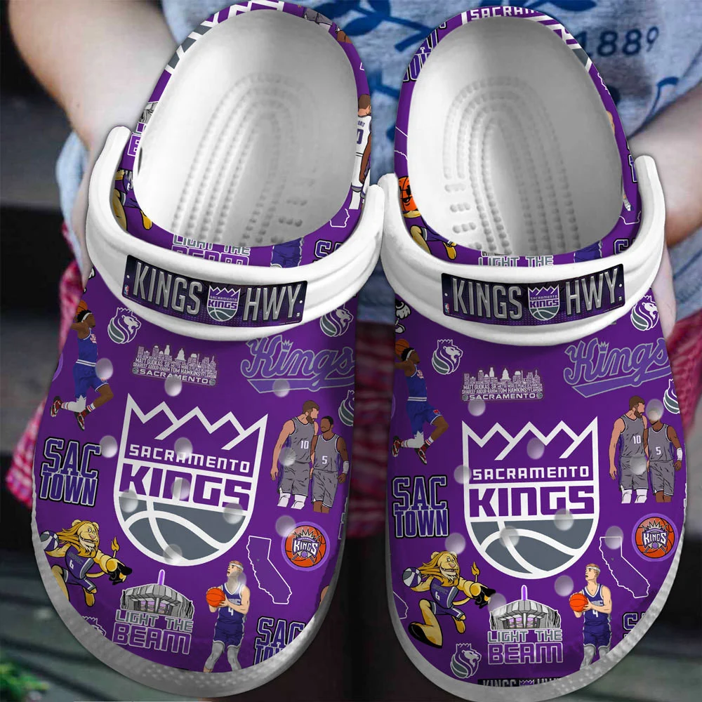 Sacramento Kings NBA Basketball Sport Crocss Crocband Clogs Shoes Comfortable For Men Women and Kids