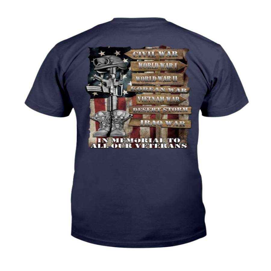Veterans Shirt In Memorial To All Our Veterans T-Shirt – Zeleton Store
