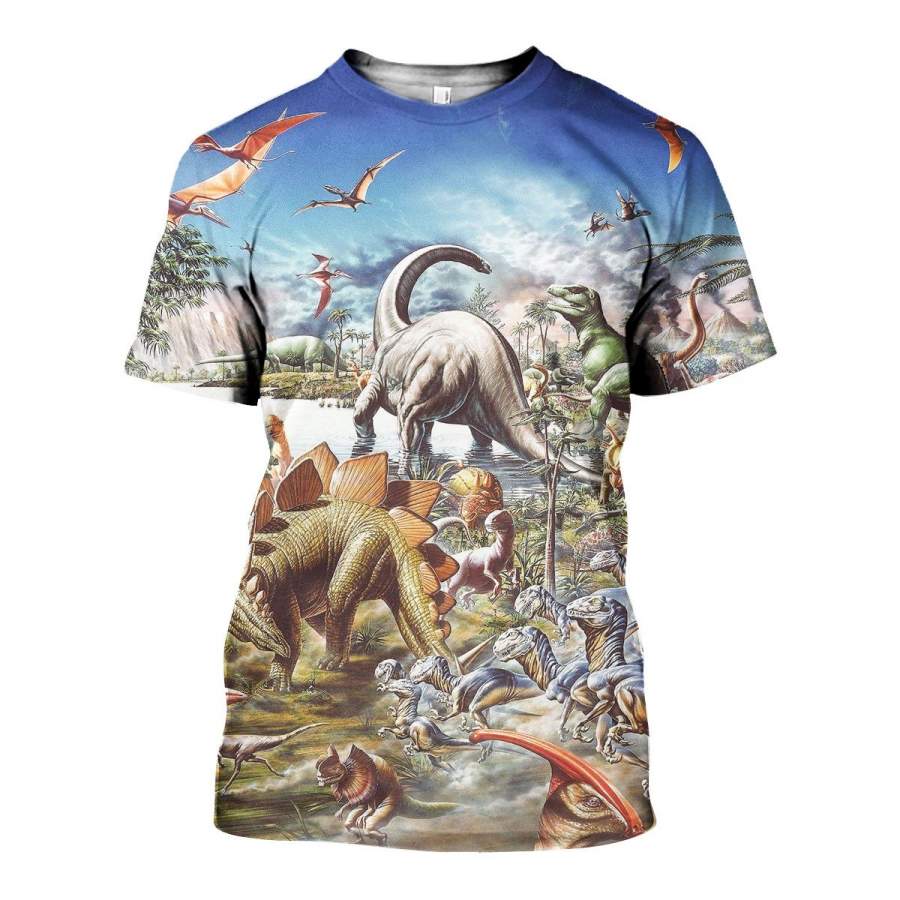 3D All Over Printed Prehistoric Animals Shirts And Shorts