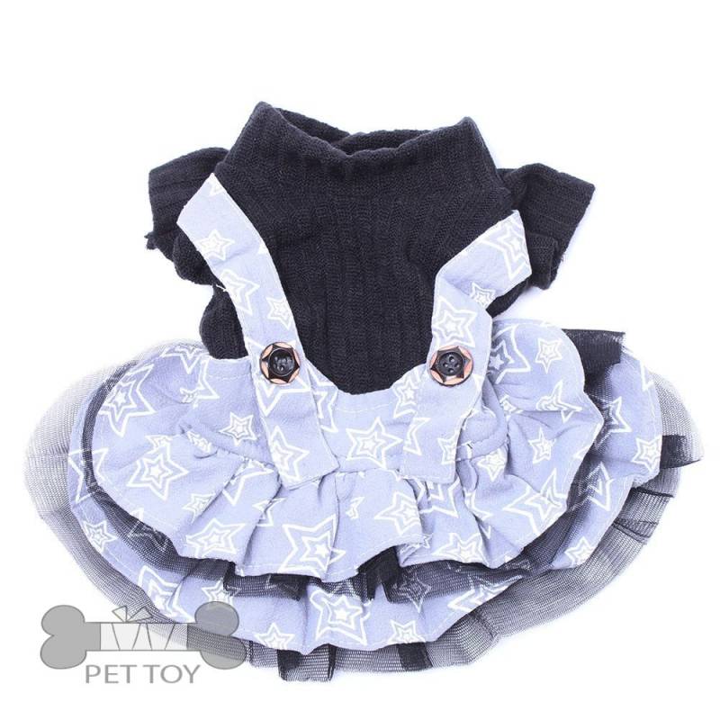 Small Dog Cat Dress T-Shirt Stars Design Pet Puppy Sweater Hoodie Autumn Spring Clothes Apparel