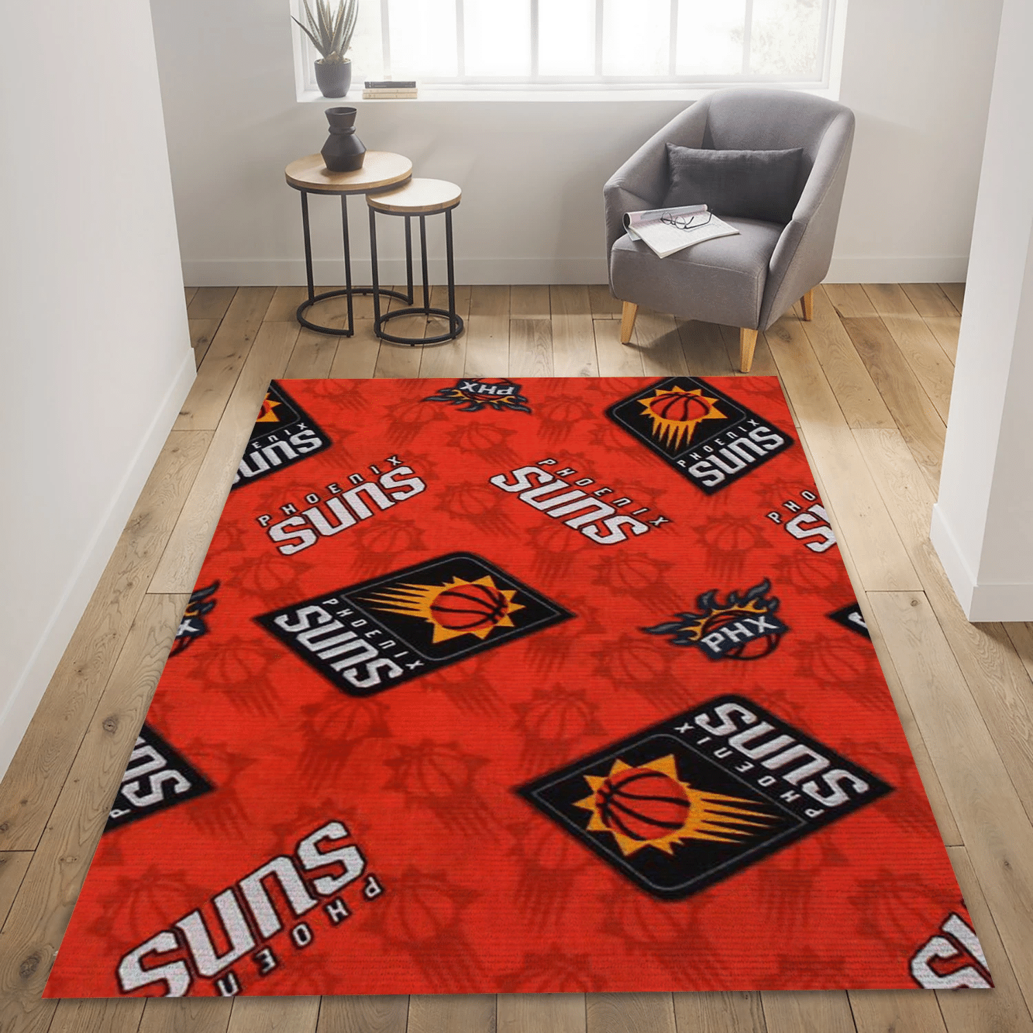 Phoenix Suns Patterns Area Rug Carpet, Bedroom Rug – Christmas Gift Us Decor