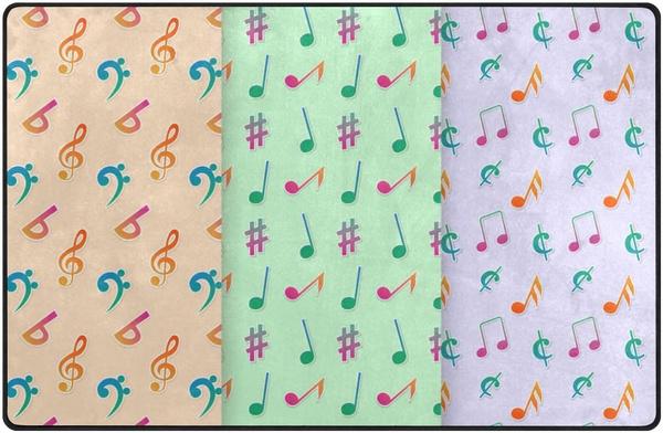 Personalized Name Family House Colorful Music Notes Area Rug Indoor And Outdoor Doormat Warm House Gift Welcome Mat Birthday Gift For Music Lovers