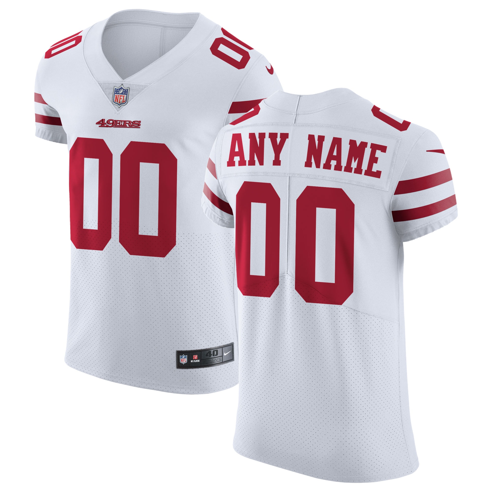 Men’s San Francisco 49ers White Vapor Untouchable Elite Custom Jersey