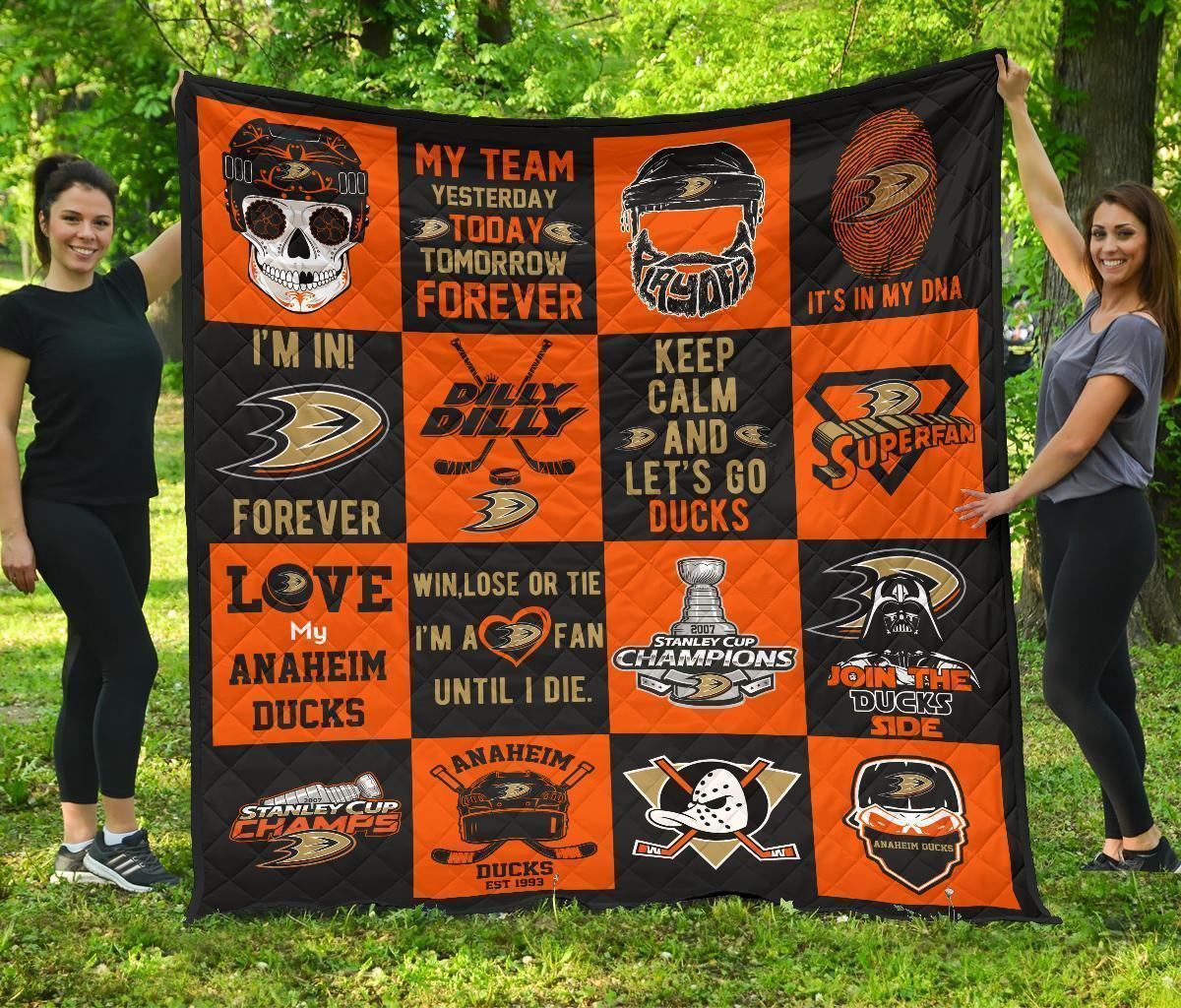 Fan Anaheim Ducks Quilt Blanket Amazing Gift Idea