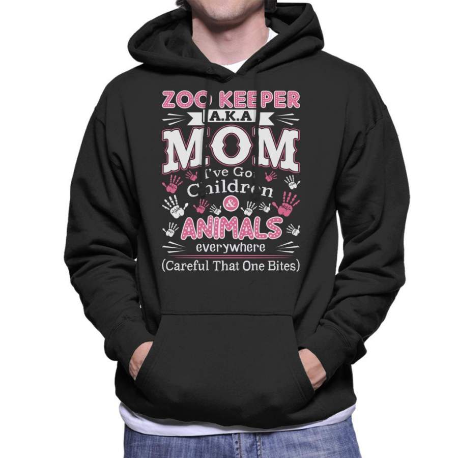 Zoo Keeper Mom Children Animals Everywhere Men’s Hooded Sweatshirt