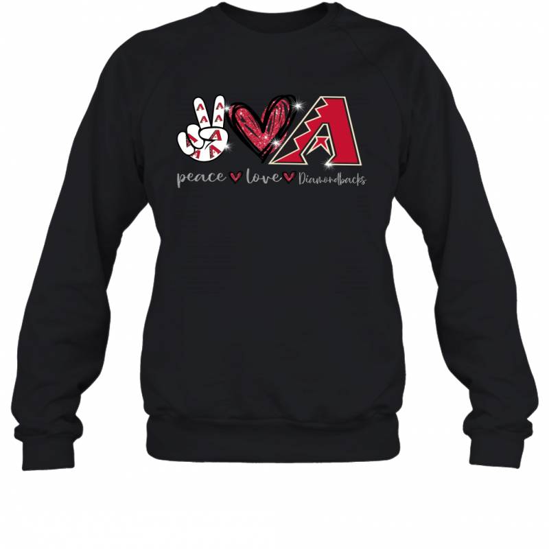 Peace Love Diamondbacks gift for Arizona Diamondbacks Fans Sweatshirt