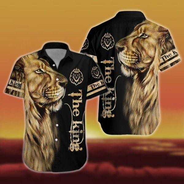 The King Lion Black 3D Printed Hawaii Shirt