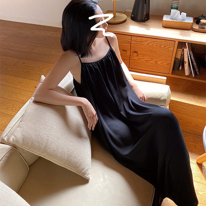 All Match Summer Casual Soft Women’s Dress Tank Top Suspender Long Skirt Slim Thin Grace Flower Picnic Gentle Graceful Holiday alx