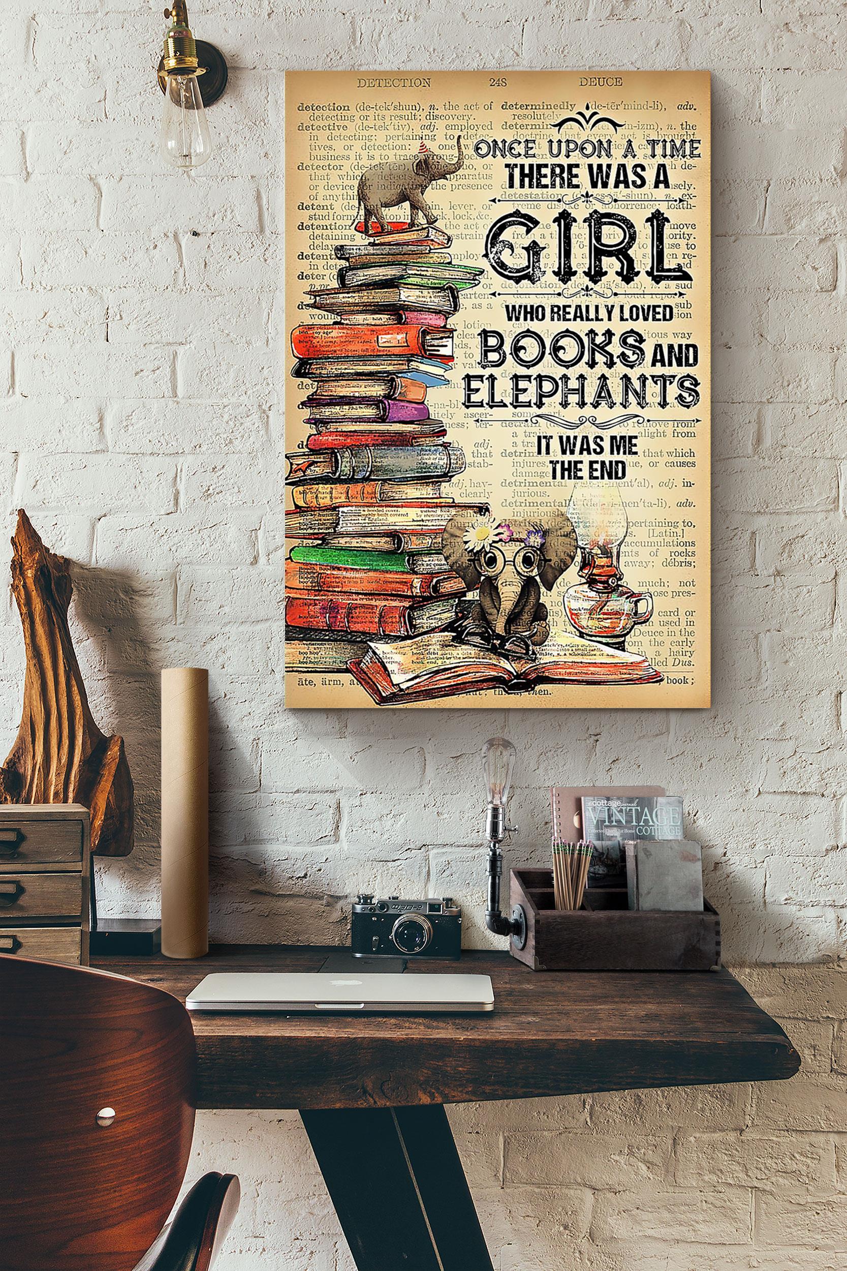 A Girl Who Really Loved Books And Elephants Poster